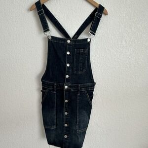 Judy Blue Women's Overall Denim Skirt Dark‎ Wash Small
